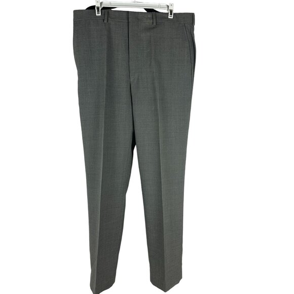 Towncraft Mens Gray Worsted Wool & Dacron Polyester Dress Pants 36W 34L - Picture 1 of 4